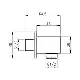 Під'єднання для шланга Qtap Kvad QT809810842857NB, фото 2