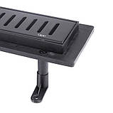 Трап Qtap Dry FF304-600MBLA лінійний з сухим затвором і нержавіючої сіткою 600х73, фото 3