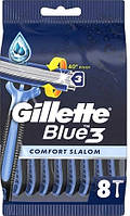 Станки для бритья мужские Gillette Blue 3 Comfort Slalom 8 шт (7702018613007)