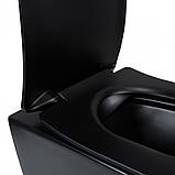 Унітаз підвісний Qtap Scorpio безободковый з сидінням Soft-close QT1433053ERMB, фото 3