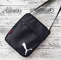 Черная мужская сумка Puma на плечо, мужская спортивная сумка на плечевом ремне Puma, сумка-мессенджер Puma