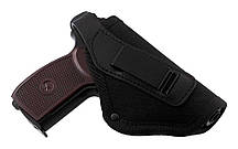 Кобура поясна Beneks для ПМ (кордура, шкіра, чорна) з кліпсою