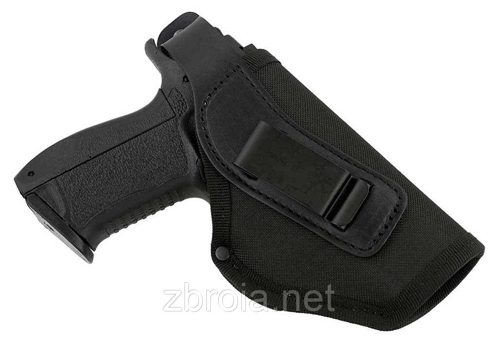 Кобура поясна Beneks для Форт-17, А-111 (oxford 600D/шкіра, чорна) з кліпсою