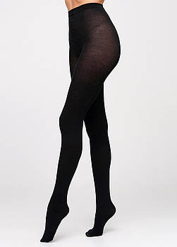 Колготи 200 ден теплі бавовняні Giulia Lucky Cotton 200 чорного і коричневого кольорів розміри 2 3 4 5