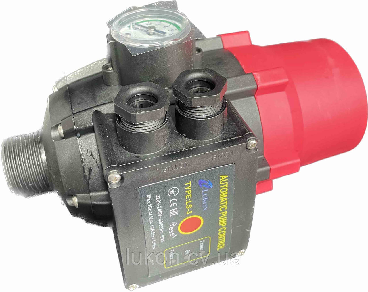 Прес контроль LuKon із захистом від сухого ходу з манометром LS-3