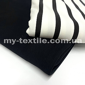 Двонитка Туреччина бавовна принт смуги Чорний на білому