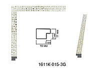 Фоторамка 30х42 см., белая с золотыми квадратами, багет 1611K-015-3G