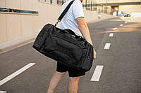 Большая мужская спортивная сумка Everlast BAD на 60л. черный логотип /Дорожная сумка