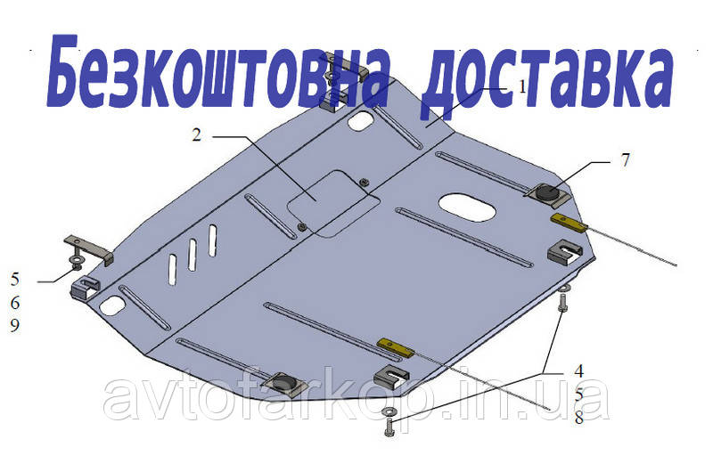 Захист двигуна Nissan Note (2012-) (захист двигуна Нісан Ноте) Кольчуга, фото 1