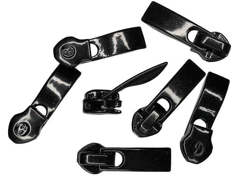 Бігунок для Баришівської взуттєвої спіральной блискавки (тип 5/6) "Хвиля" Чорний