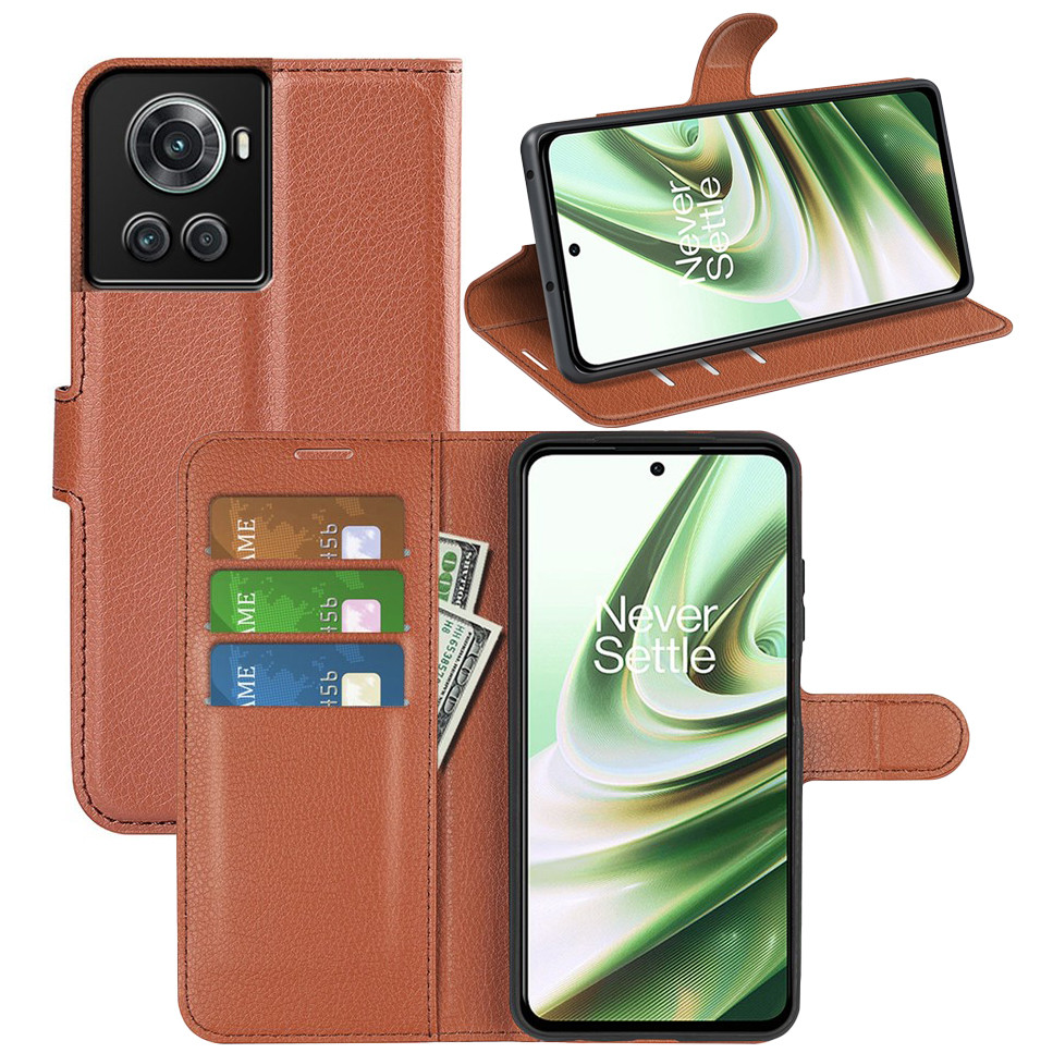 Чохол-книжка Litchie Wallet для OnePlus Ace / 10R Brown, фото 1