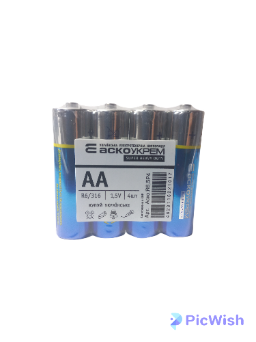 Батарейки Аско Укрем АА R6.SP4 сольова 1.5V(4 шт)