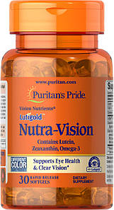 Вітаміни для очей Puritan's Pride Lutigold™ Nutra-Vision with Lutein, Zeaxanthin & Omega-3 30 капс.