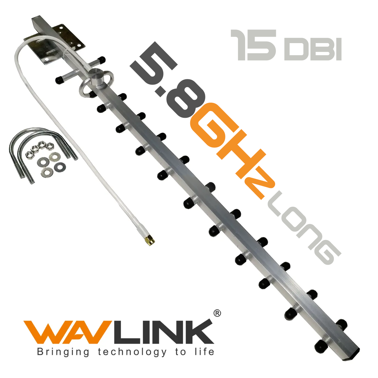 Антена Yagi вузькоспрямована 18° 5.8 ГГц 15 дБ покращена WavLink SMA 15Y для ДК дронів і WiFi пристроїв