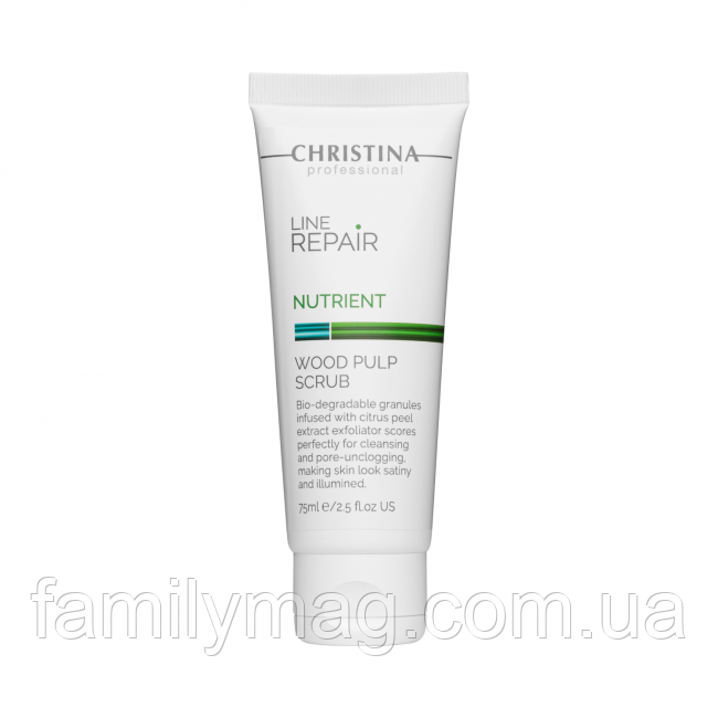 Скраб із деревинною целюлозою Wood Pulp Scrub Line Repair Nutrient Christina 75 мл