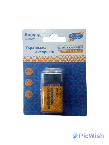 Батарейка АсКо Корунд лужна 6LR61.BL1 9V 1шт