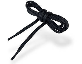 Шнурки взуттєві плоски #152 PREMIUM якість колір чорний 70-100см