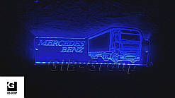 Світлодіодна табличка для вантажівки Mercedes-Benz синього кольору