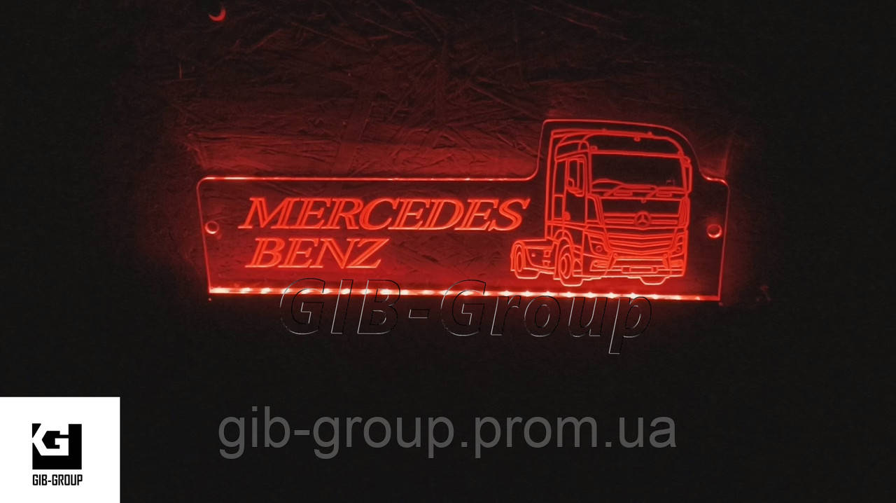 Світлодіодна табличка для вантажівки Mercedes-Benz червоного кольору