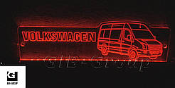 Світлодіодна табличка для буса Volkswagen червоного кольору.