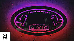 Led RGB дзеркало у спальник для вантажівки з логотипом MAN