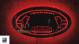 Led RGB дзеркало у спальник для вантажівки з логотипом MAN, фото 2