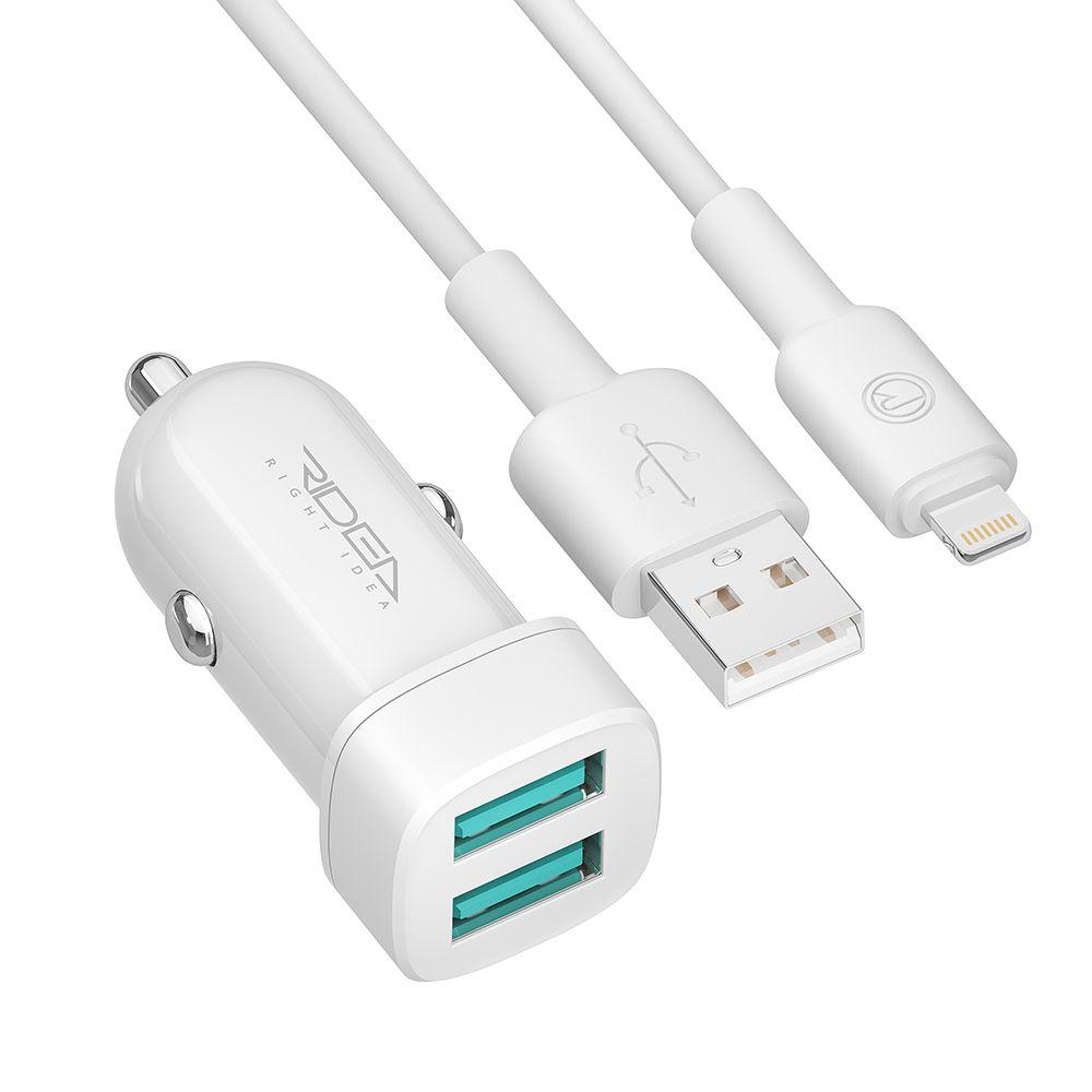 Автомобільний Зарядний Пристрій Ridea RCC-21312 Grand Lightning 2USB 2.4 A, фото 1