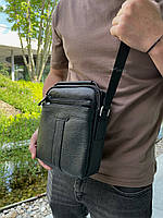 Чоловіча шкіряна сумка-барсетка з ручкою Tiding Bag 760957 чорна, фото 8