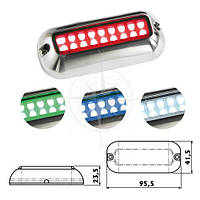 Светильник LED RGBW, накладной, подводный, 12 В, 1,2 Вт, нержавеющая сталь, Osculati.