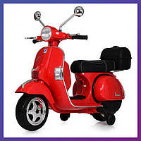 Детский электромотоцикл двухколесный на аккумуляторе Bambi M 4939 для детей 3-8 лет красный