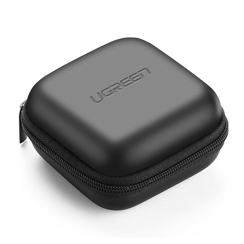 Кейс Ugreen для зберігання навушників і кабелів 8 см x 8 см Black (LP128), фото 1