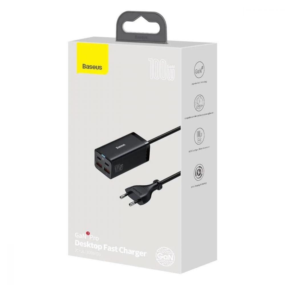 Мережевий Зарядний Пристрій Baseus GaN3 Pro Desktop Fast Charger 100W CCGP000101 М'ят.упак.