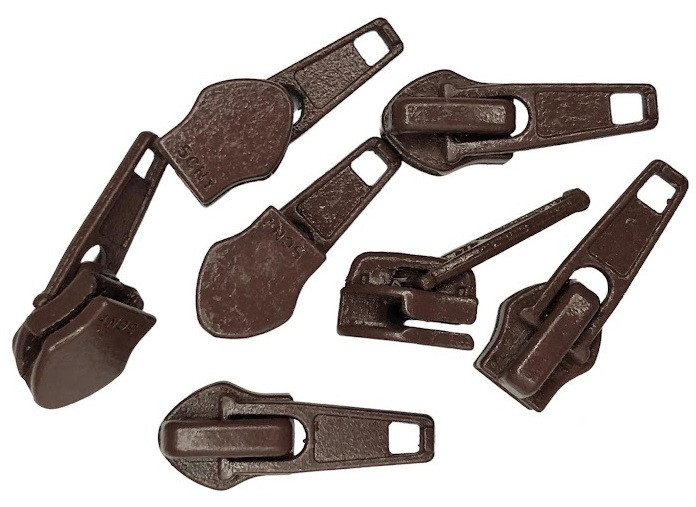 Бігунок для взуттєвої блискавки Спіраль (Тип 7) 50шт/уп коричневий