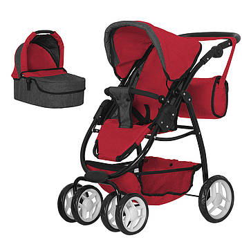 Коляска для ляльок 2 в 1 Carrello Avanti 9662 Red Червоний