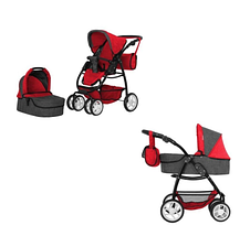Коляска для ляльок 2 в 1 Carrello Avanti 9662 Red Червоний, фото 5