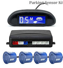 Парктронік Assistant Parking з РК дисплеєм 4 датчики 22 мм Blue синій ( яскраво синій)