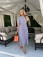 Красивое Летнее платье свободного фасона Ткань: Штапель Размер 42-44,46-48