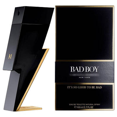 Туалетна вода парфуми Carolina Herrera Bad Boy 100 ml, чоловічий східний осінній аромат