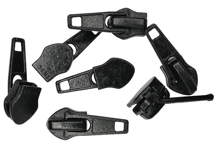 Бігунок для взуттєвої блискавки Спіраль (Тип 7) 50шт/уп чорний