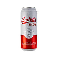 Баночное светлое фильтрованное пиво (чешский лагер) Budweiser Vycepni 4%, 500 мл