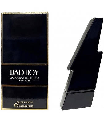 Чоловічі міні парфуми 8 мл Carolina Herrera bad boy, чоловічі французькі парфуми східний аромат