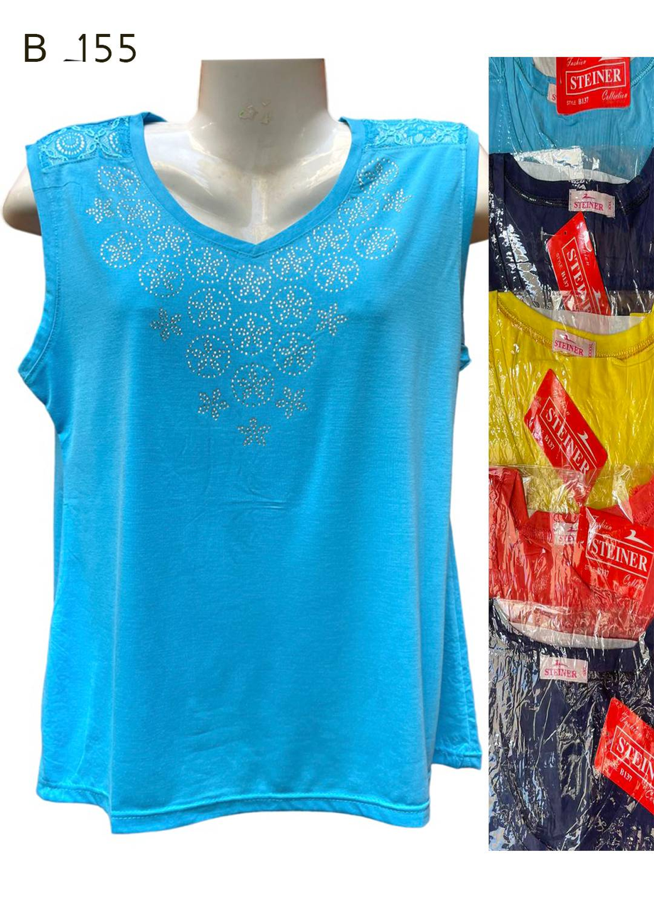 Майка жіноча, норма   Розміри: 2XL - 5XL ( 46 - 54 ) Зрістовка: 5 штук різного кольору, фото 1