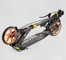 Самокат Best Scooter Factor (складний, амортизатор, підніжка, PU колеса, на підшипниках ABEC 7), фото 4