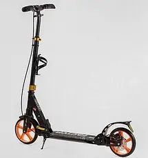 Самокат Best Scooter Factor (складний, амортизатор, підніжка, PU колеса, на підшипниках ABEC 7), фото 3