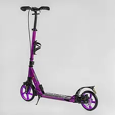 Самокат Best Scooter Factor (складний, амортизатор, підніжка, PU колеса, на підшипниках ABEC 7), фото 2