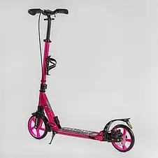 Самокат Best Scooter Factor (складний, амортизатор, підніжка, PU колеса, на підшипниках ABEC 7), фото 3
