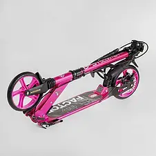 Самокат Best Scooter Factor (складний, амортизатор, підніжка, PU колеса, на підшипниках ABEC 7), фото 4