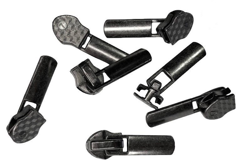 Бігунок для взуттєвої блискавки Спіраль (Тип 7) "Пряма" 50шт/уп Темний нікель