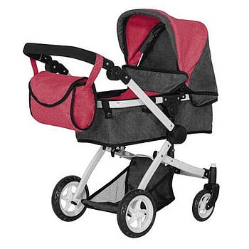 Коляска для ляльок 2 в 1 Carrello Maestro 9651B Deep Red Червоний