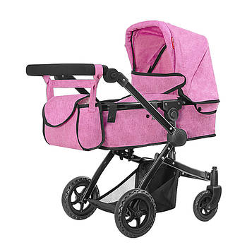 Коляска для ляльок 2 в 1 Carrello Maestro 9651B Pink Рожевий